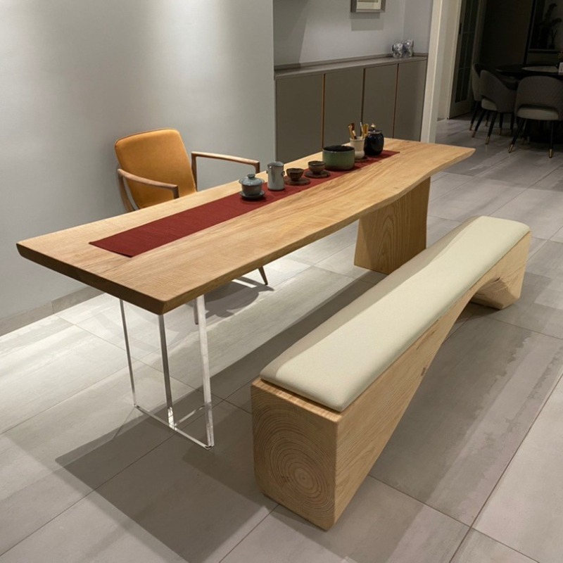 Office Furniture For Home - Noordse massief houten acryl zwevende tafel