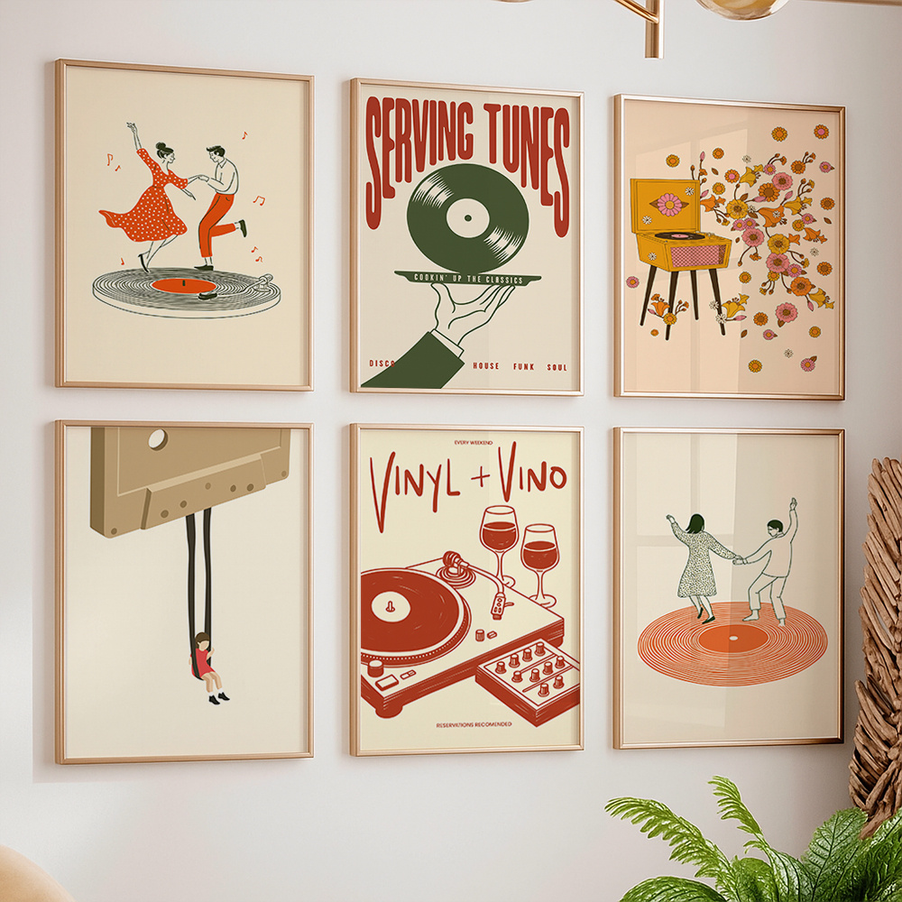 Office Furniture For Home - 1pc Vintage Muziek Canvas Poster Unframed