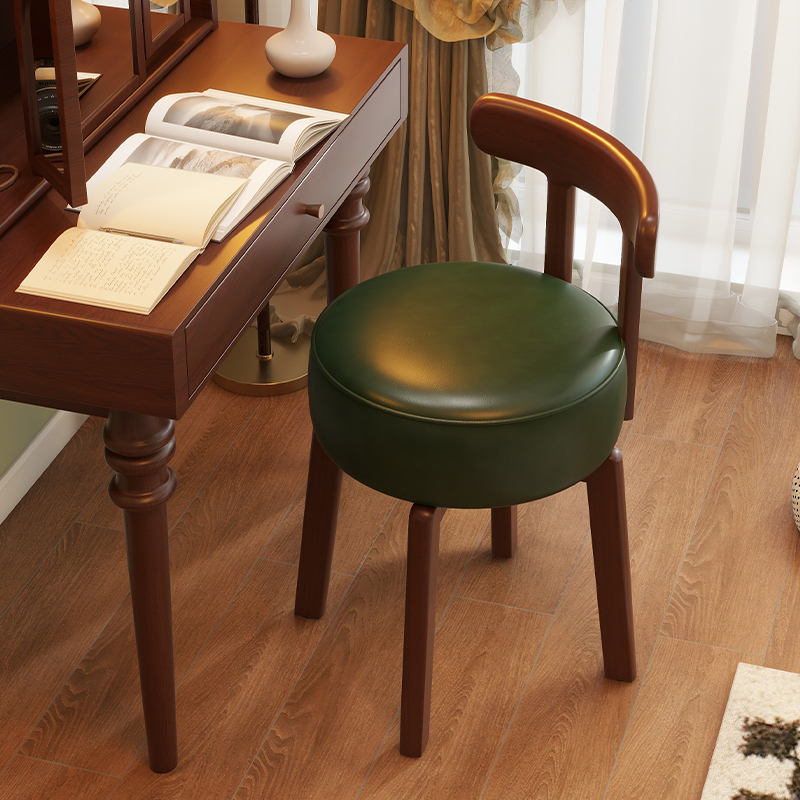 Office Furniture For Home - Draaibare kapstoel van massief hout, lederen
