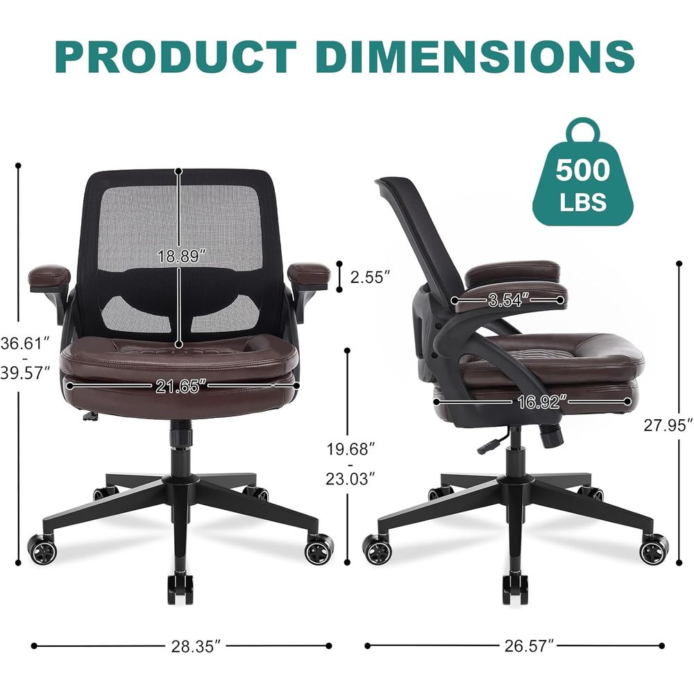 Grote en hoge bureaustoel, 500 - Office Furniture Plus recensie en prijs
