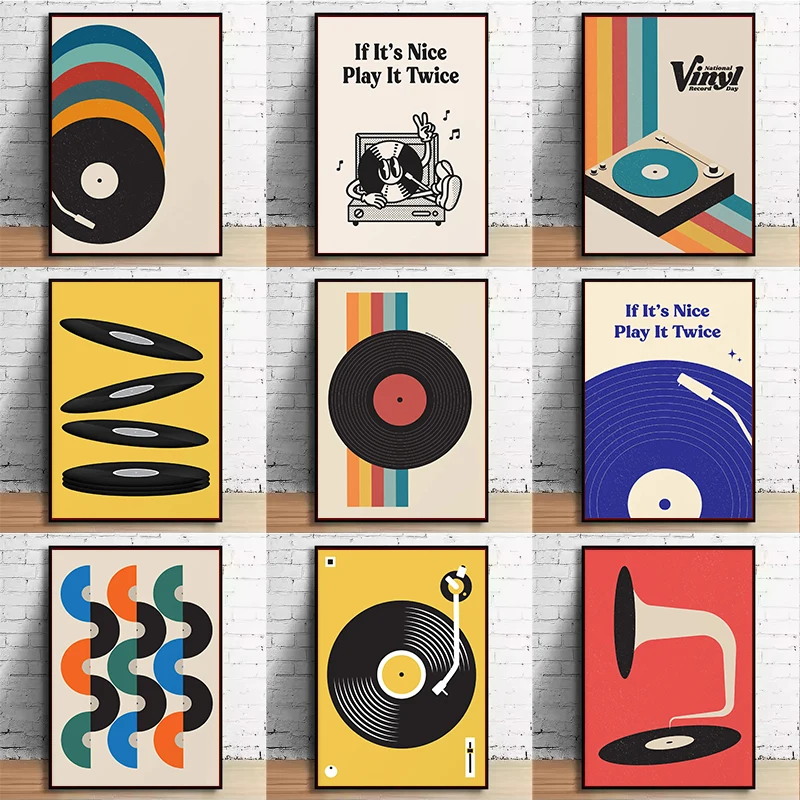 Mid Century Vinyl Record Canva - Office Furniture Layout recensie en prijs