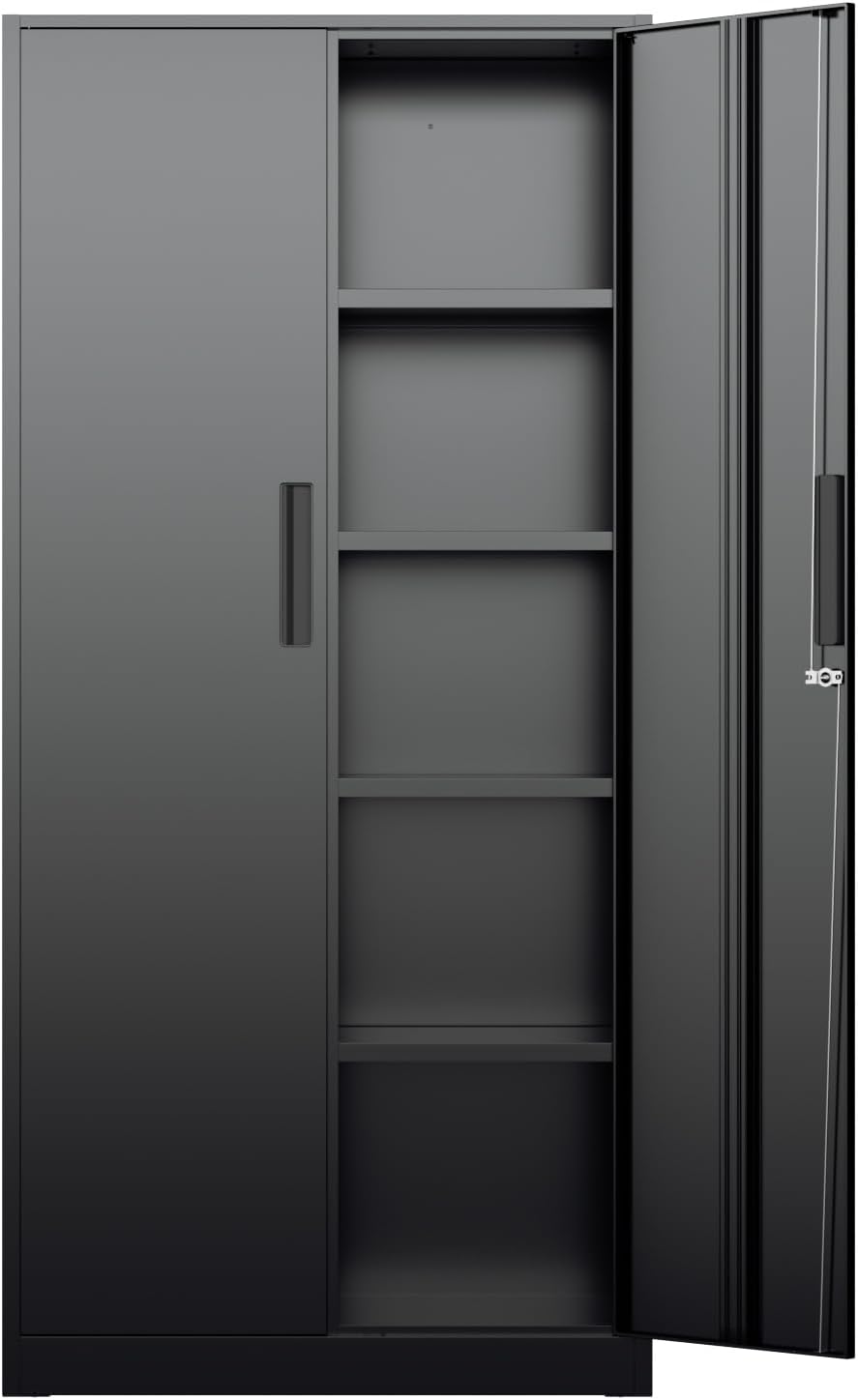 Hoge metalen opbergkast, afslu - Office Furniture For Home recensie en prijs