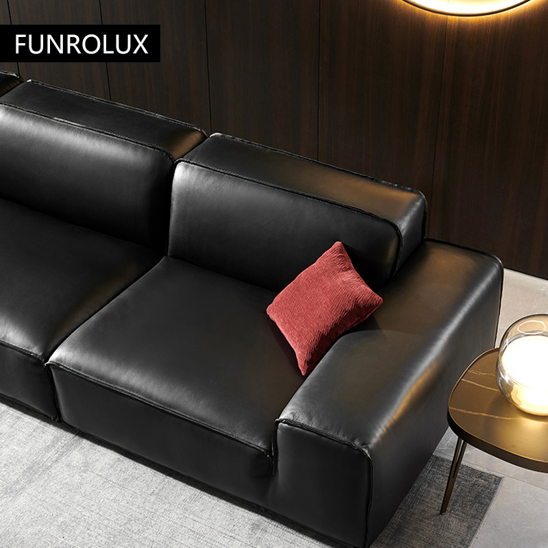 Grote zwarte koe lederen bank  - Office Furniture In China recensie en prijs